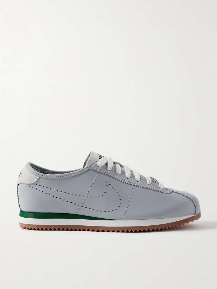 Nike Cortez Decon Suede-trimmed Perforated Leather Sneakers