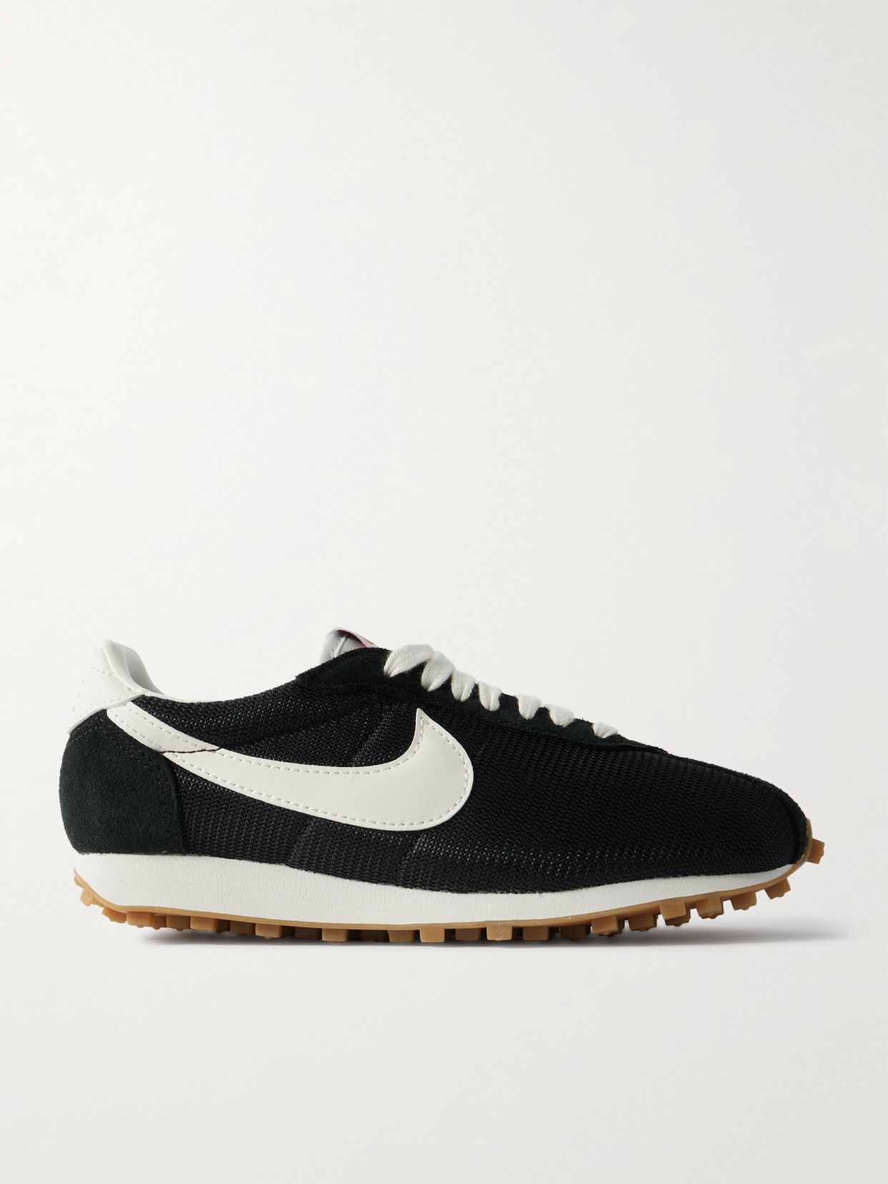 LD-1000 suede and leather-trimmed mesh sneakers