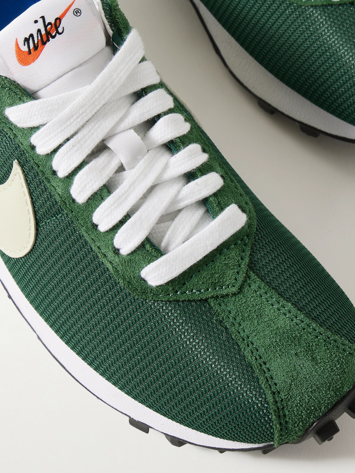 NIKE LD-1000 LEATHER AND BRUSHED SUEDE-TRIMMED MESH SNEAKERS