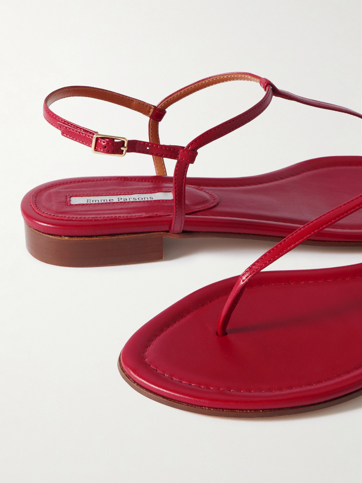 Emme Parsons Cecilia Leather Sandals In Red