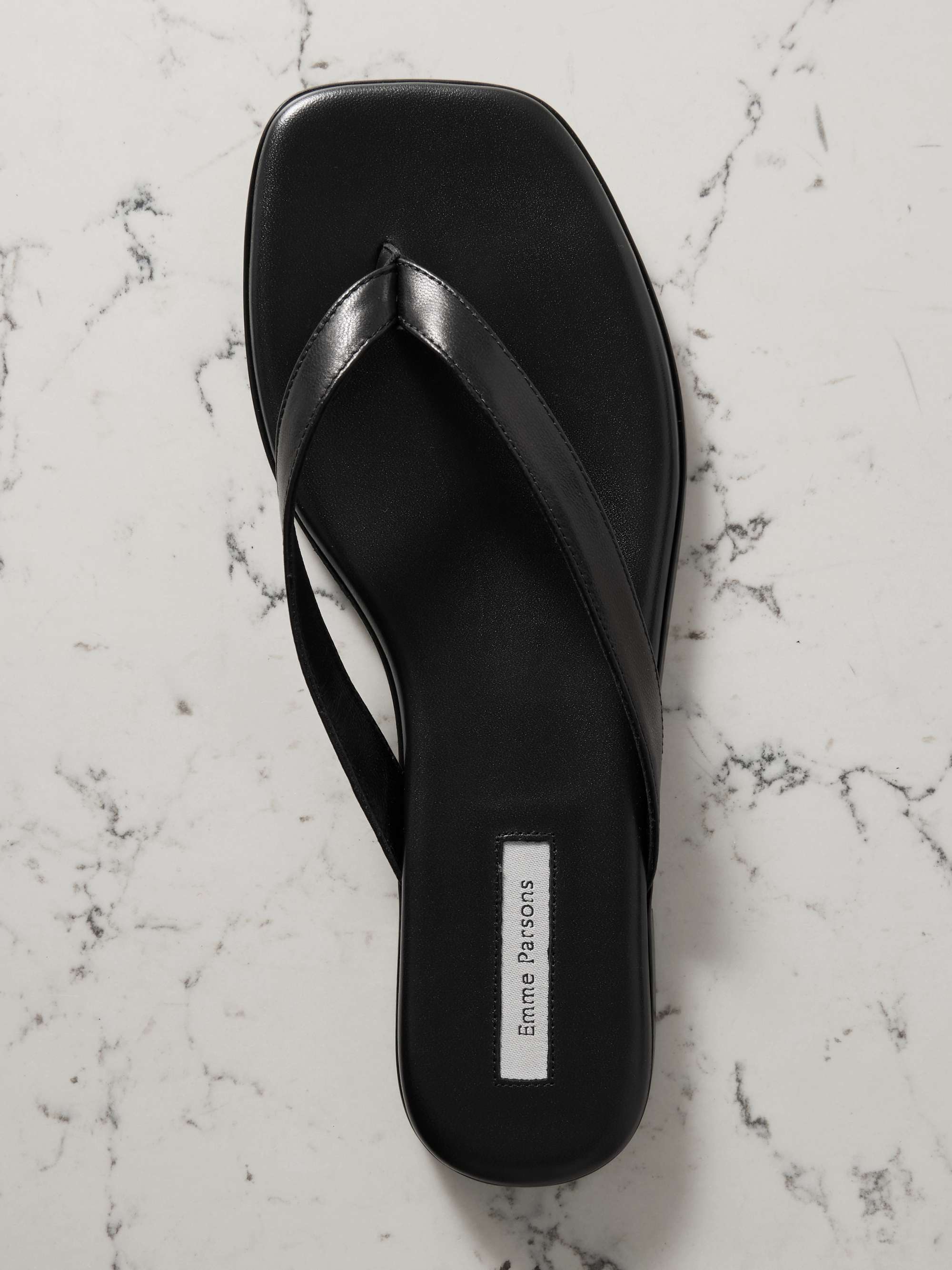 EMME PARSONS Meta leather flip flops | NET-A-PORTER