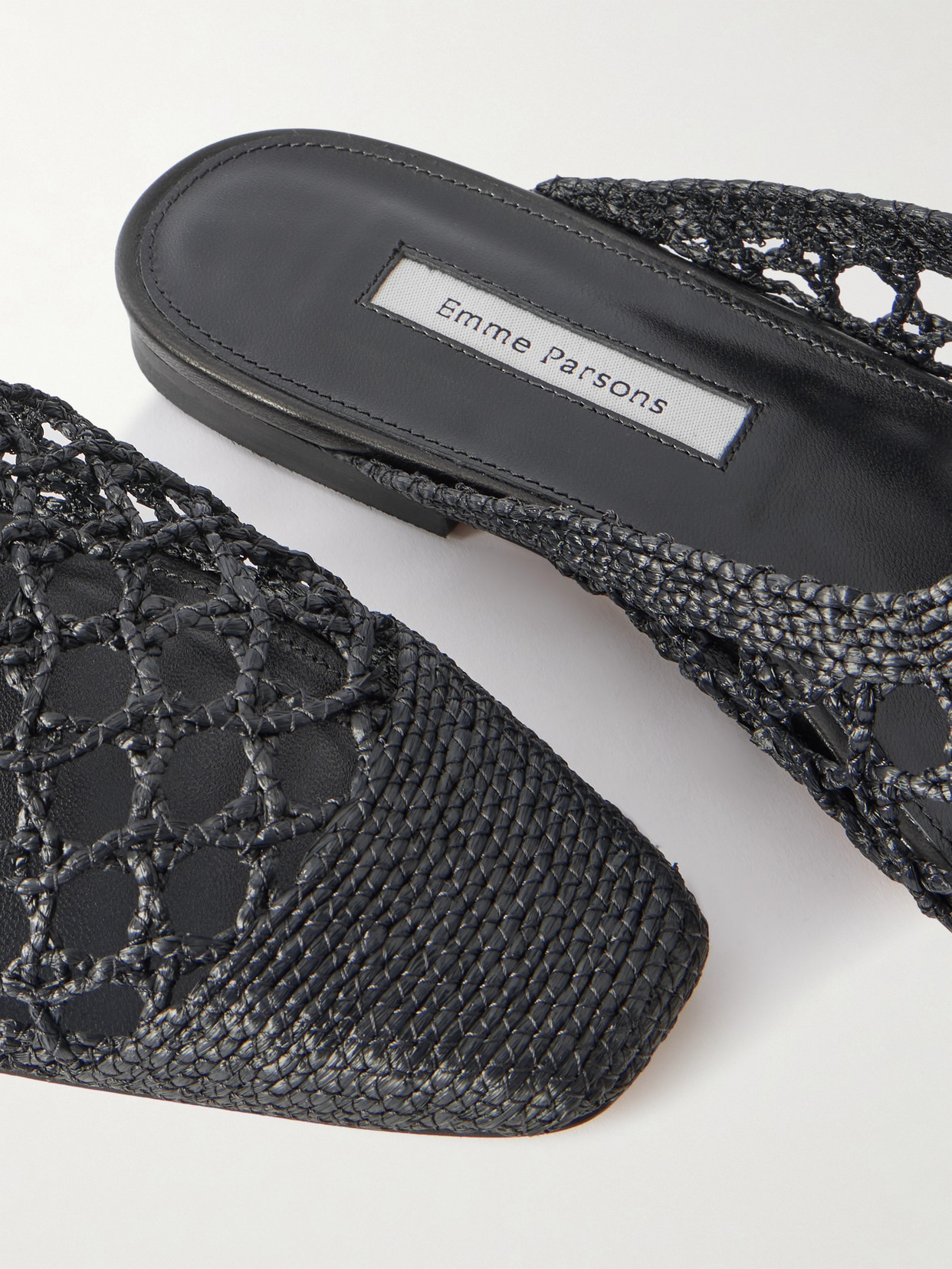 Emme Parsons Woven Raffia Mules