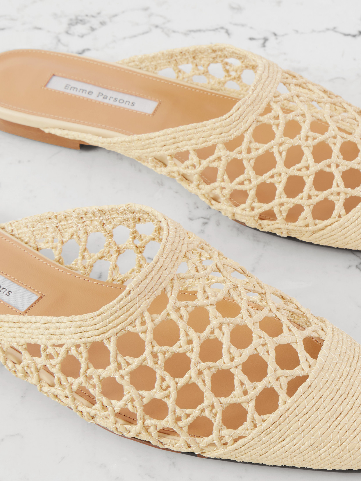 Emme Parsons Flat Mule Shoe In Neutral