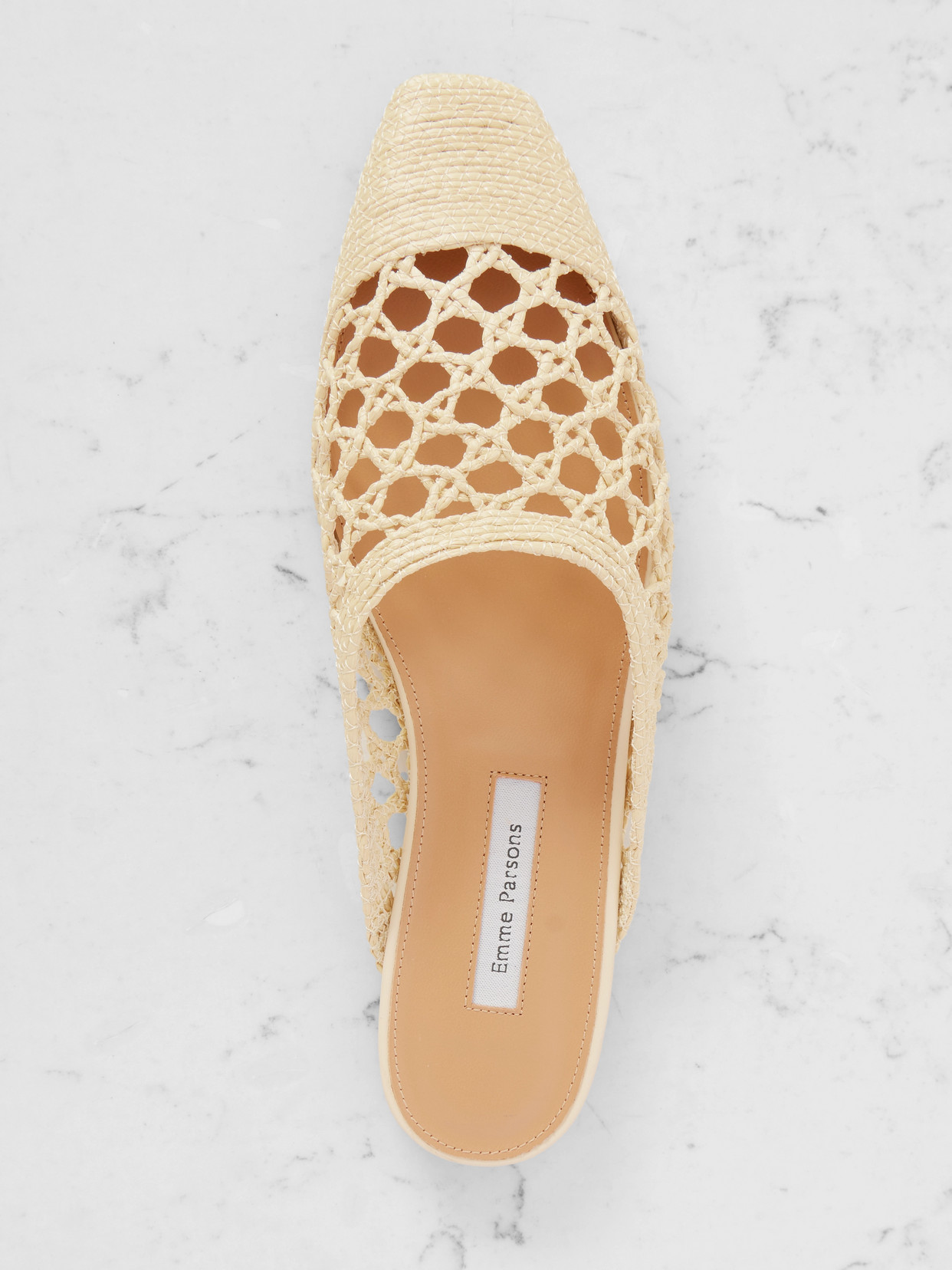 Emme Parsons Flat Mule Shoe In Neutral