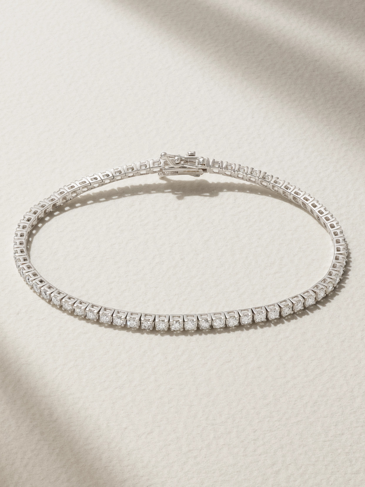Roxanne First 14-karat White Gold Diamond Tennis Bracelet In Silver