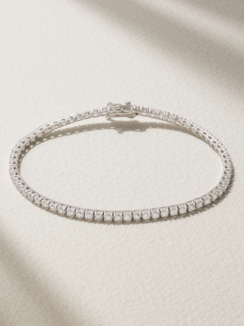 Roxanne First 14-karat White Gold Diamond Tennis Bracelet