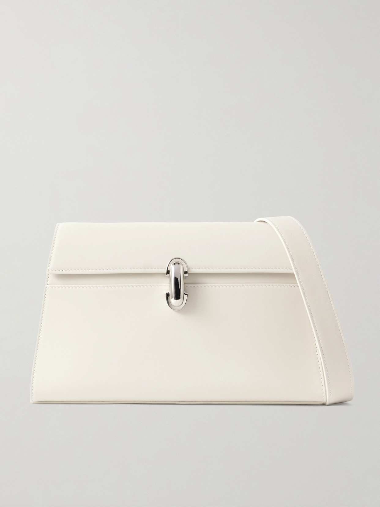 Savette Symmetry Leather Shoulder Bag In Ivory