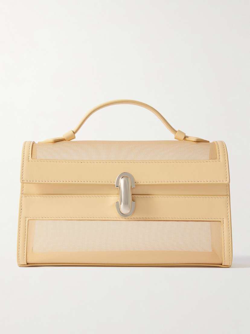 Savette Symmetry Pochette Leather And Mesh Tote