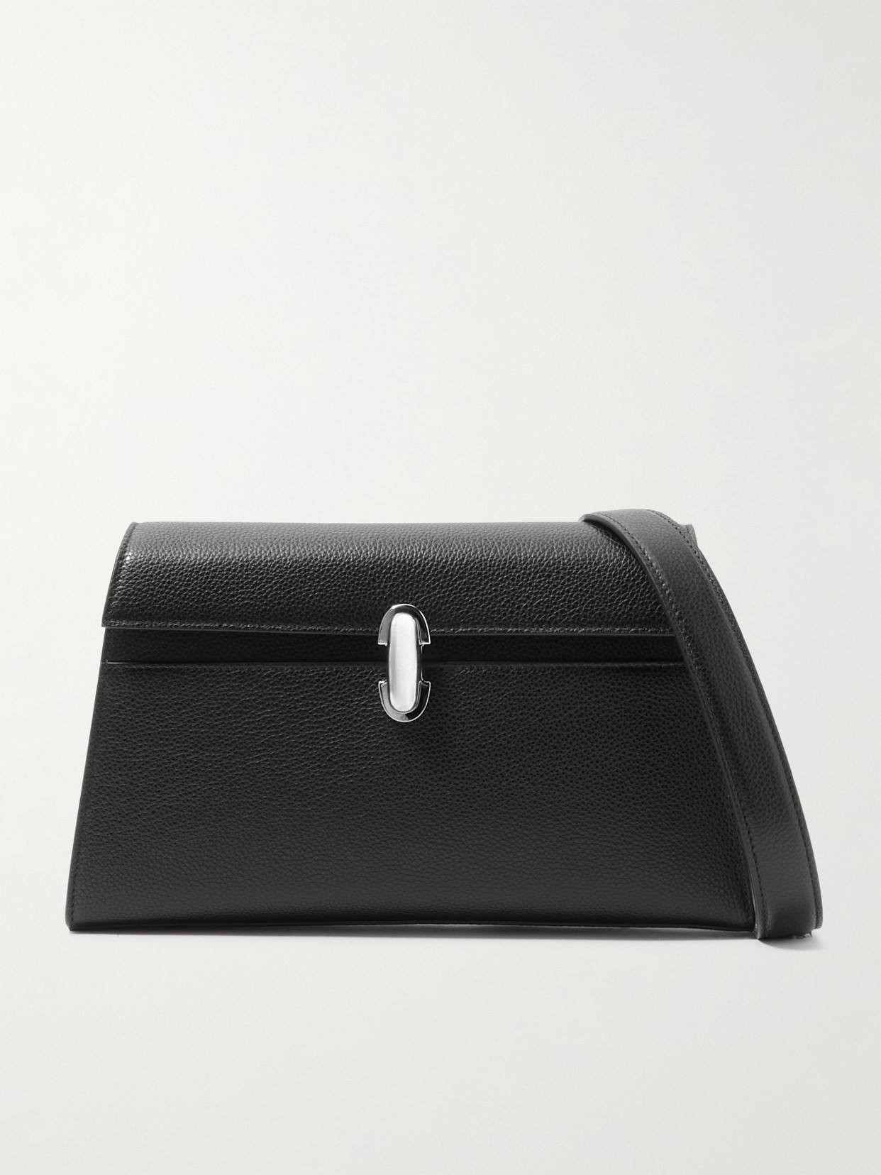 Savette Symmetry Textured-leather Shoulder Bag In Black