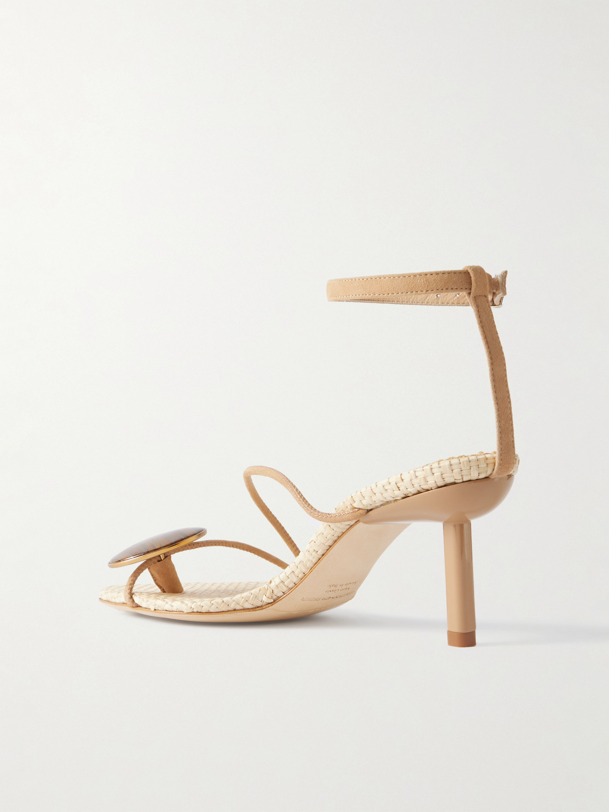 CHRISTOPHER ESBER DOMA STONE-EMBELLISHED SUEDE SANDALS