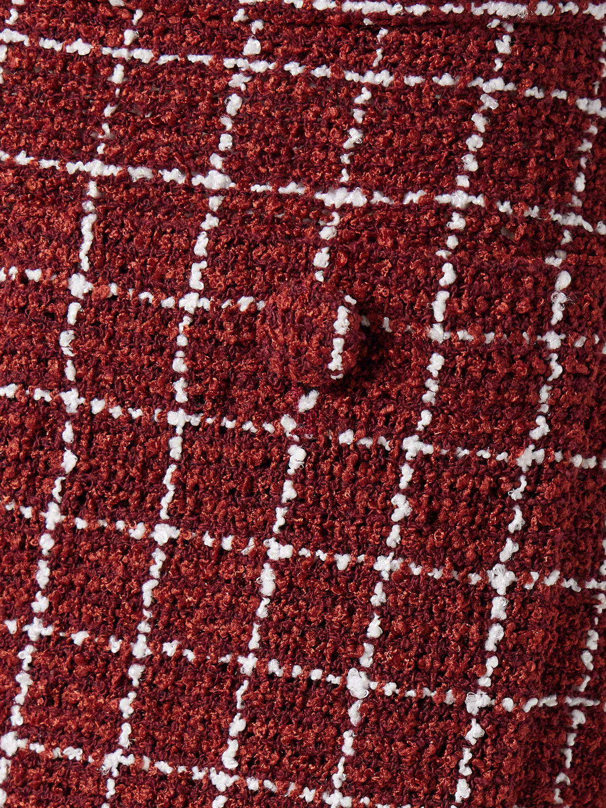 Liberowe Amelia Checked Bouclé-tweed Wide-leg Pants In Burgundy