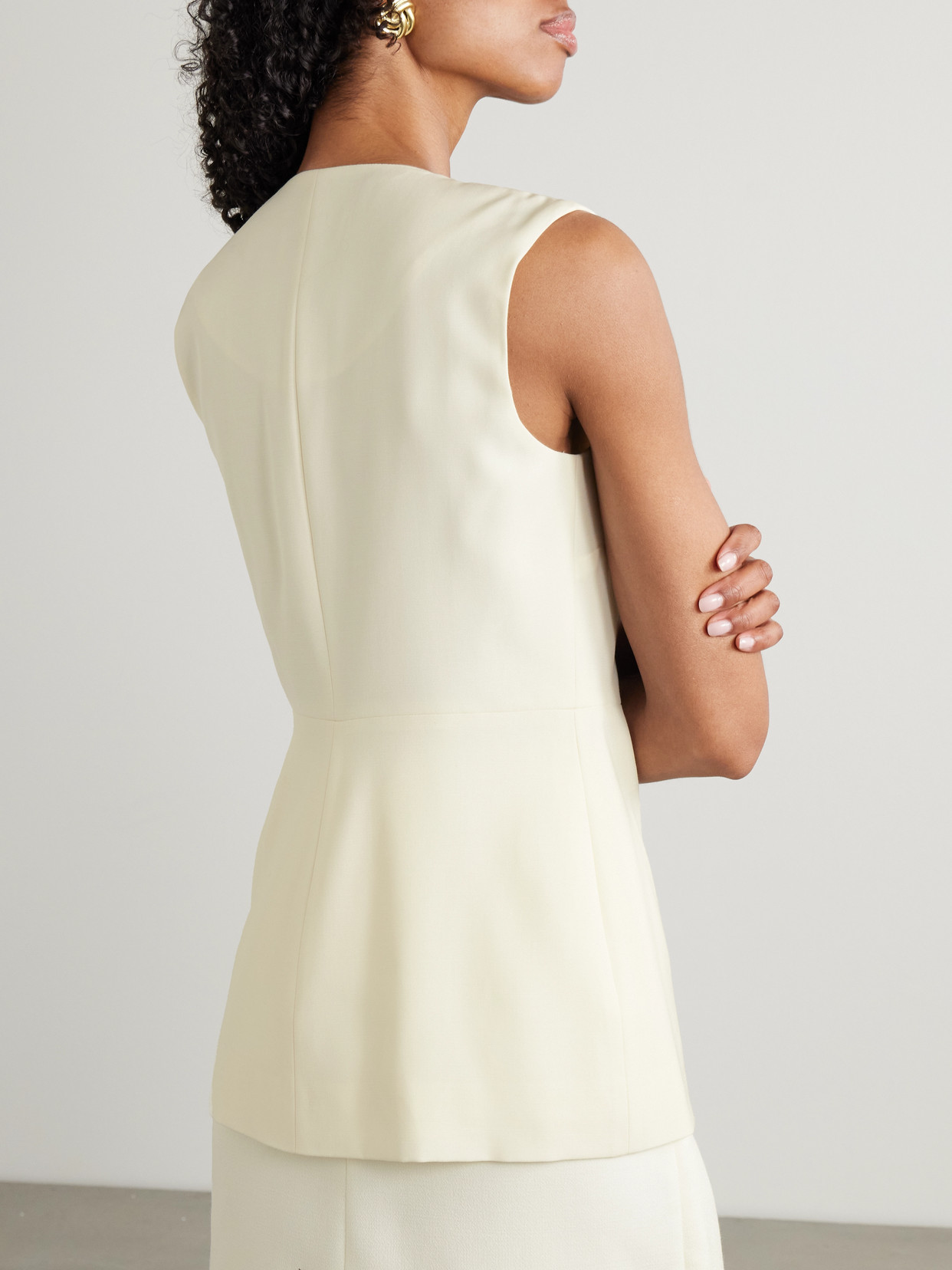 Liberowe Vania Wool Vest In Cream