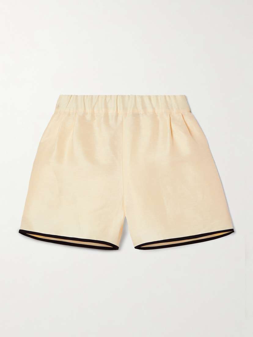 LIBEROWE Sabina Two-tone Linen-blend Shorts