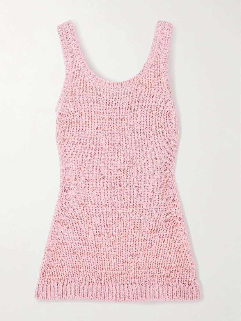 LIBEROWE Open-knit Organic Cotton-blend Tank Top