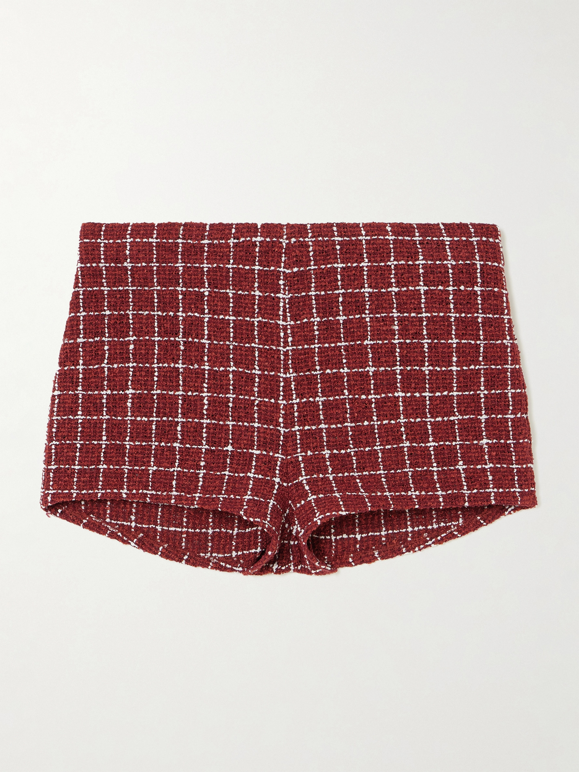 Liberowe Madeline checked bouclé-tweed shorts