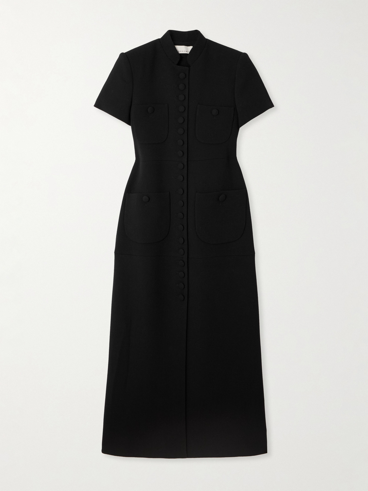 Liberowe Imperial Wool-crepe Midi Dress In Black