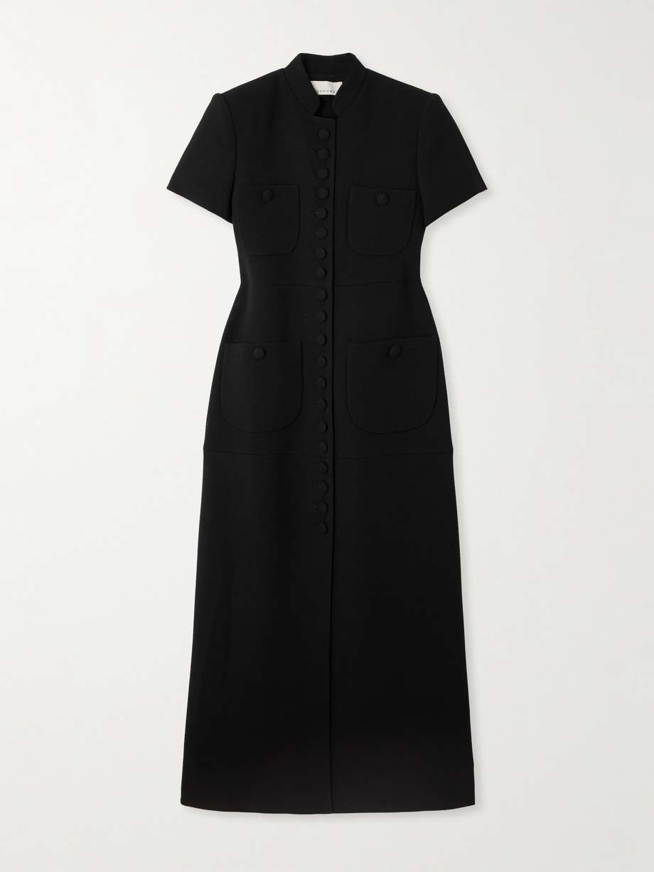imperial wool-crepe midi dress