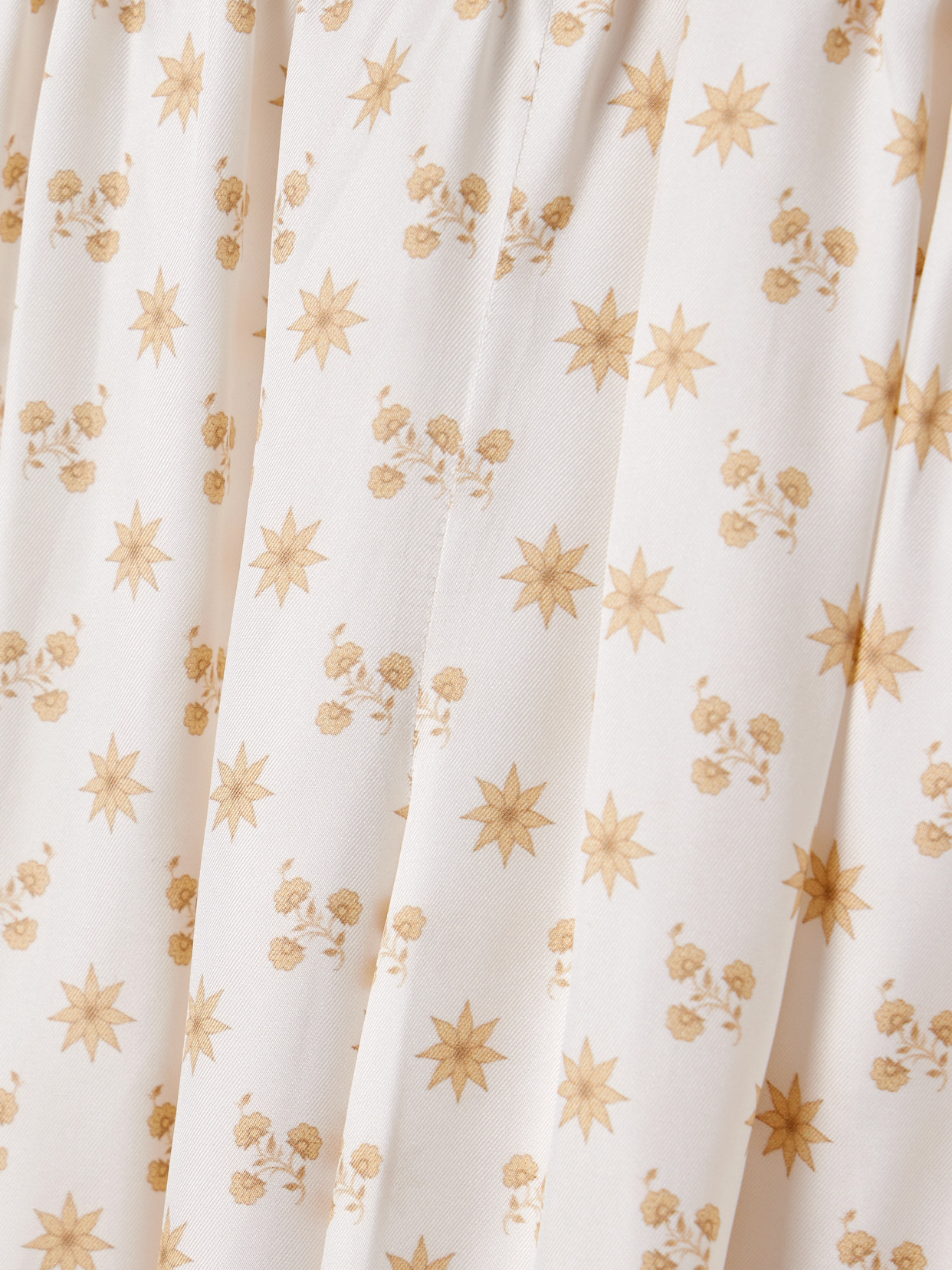 Liberowe Floral-print Twill Wide-leg Pants In White