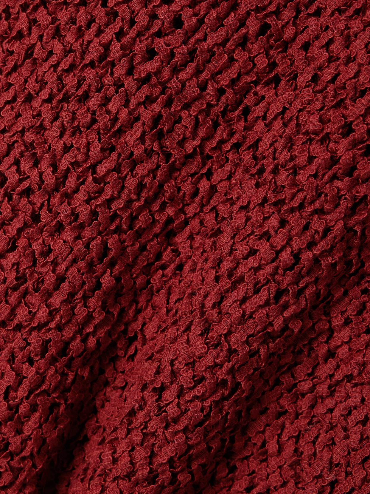 Shop Liberowe Open-knit Organic Cotton-blend Maxi Dress In Red