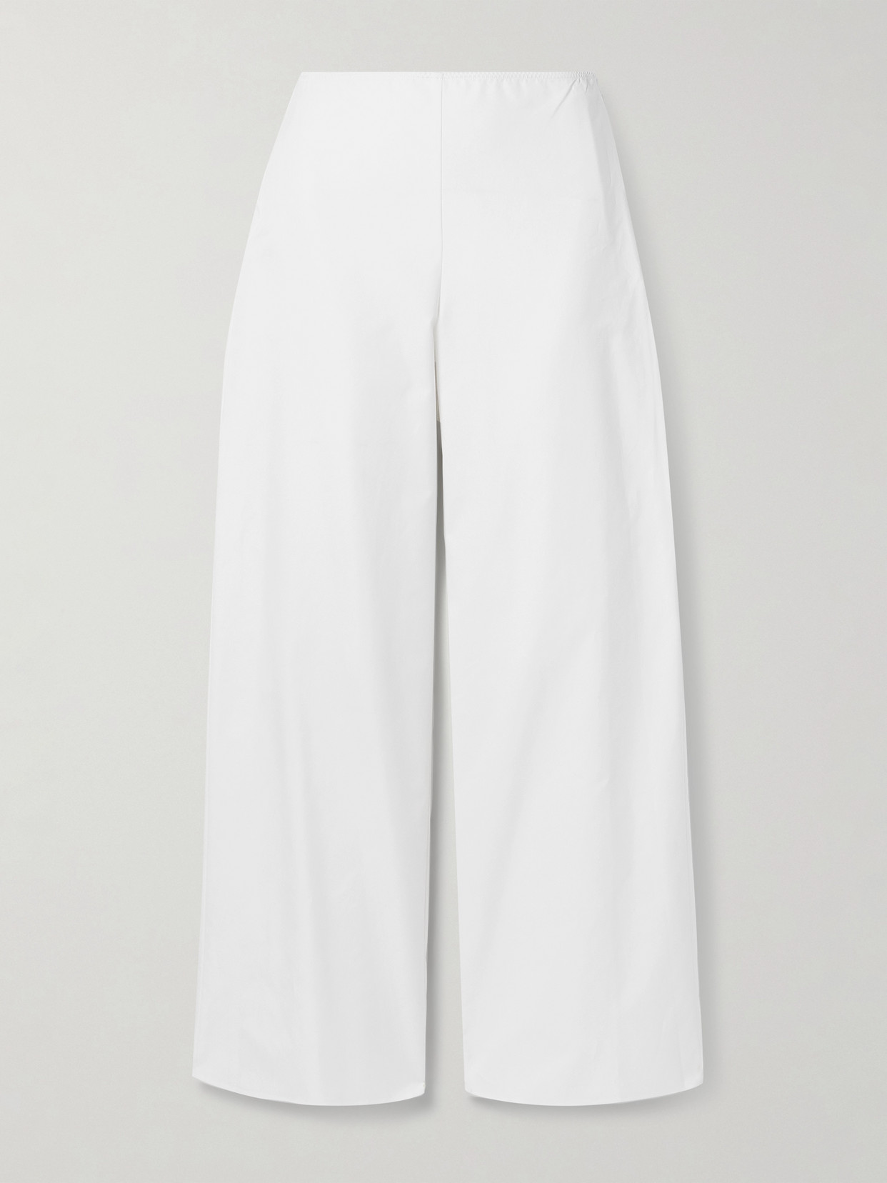 Liberowe Cotton-sateen Wide-leg Pants In White