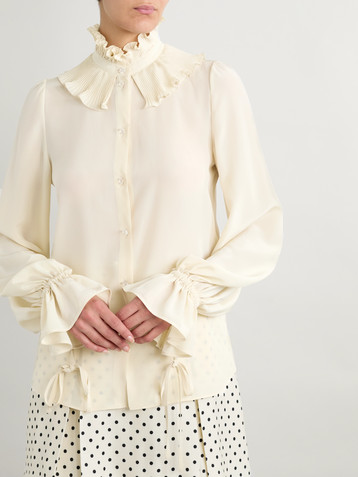Valentino Garavani Ruffled silk crepe de chine shirt