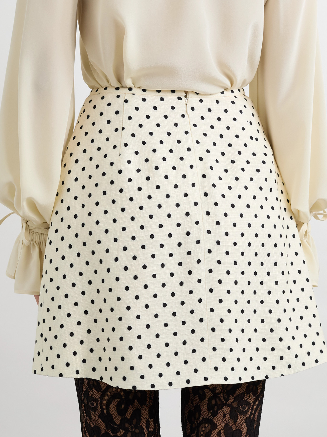Garavani - Aline Polka-Dot Canvas Mini
