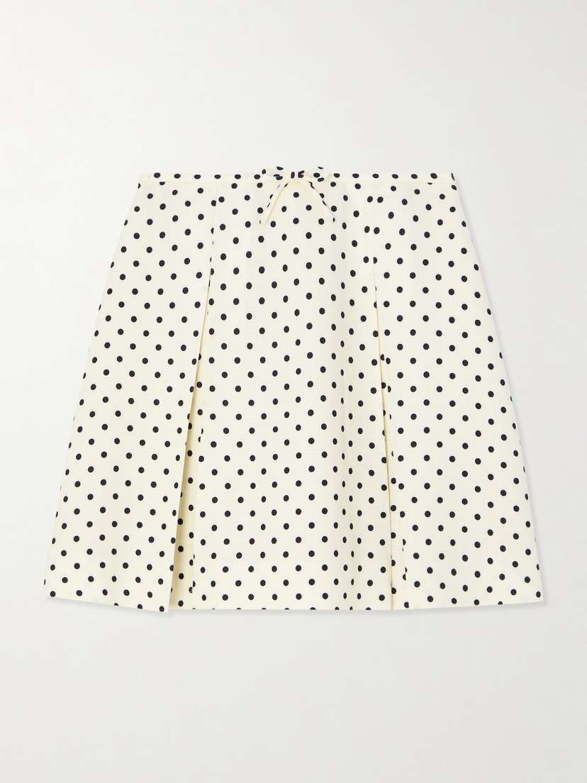 Valentino Garavani Aline Polka-dot Canvas Mini Skirt