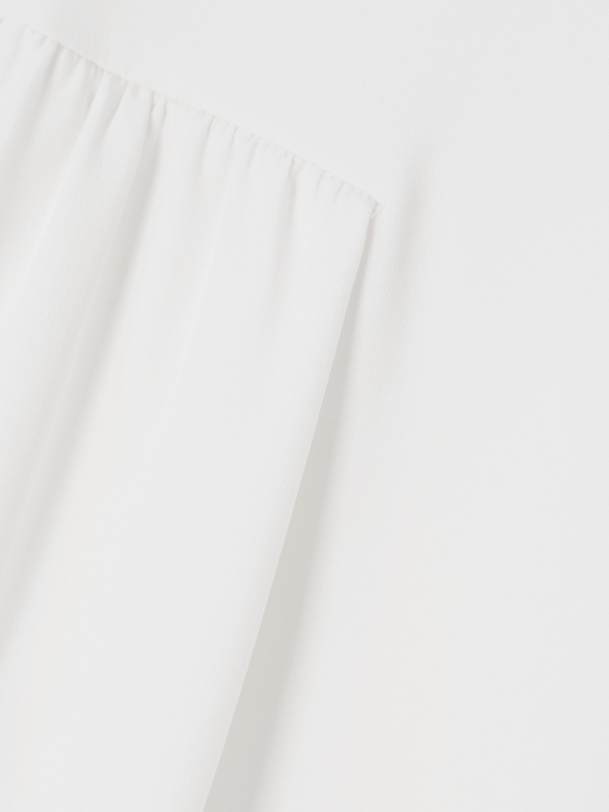 Valentino Asymmetric Chiffon-trimmed Silk-crepe Pants In White