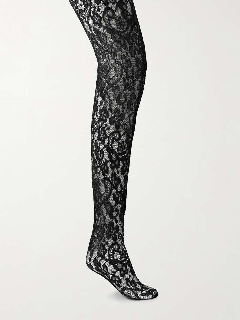 Valentino Garavani Stretch-corded Lace Tights