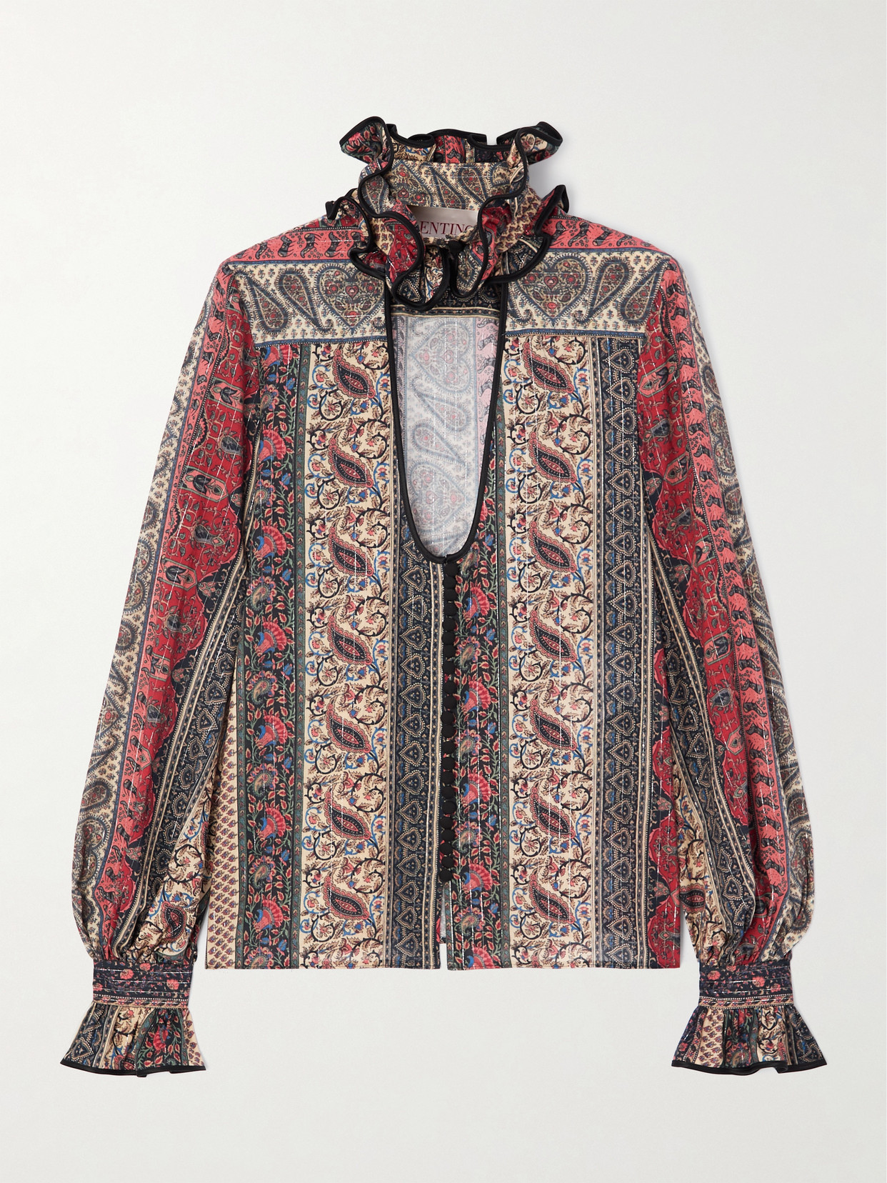 Valentino Paisley Print Shirt In Red
