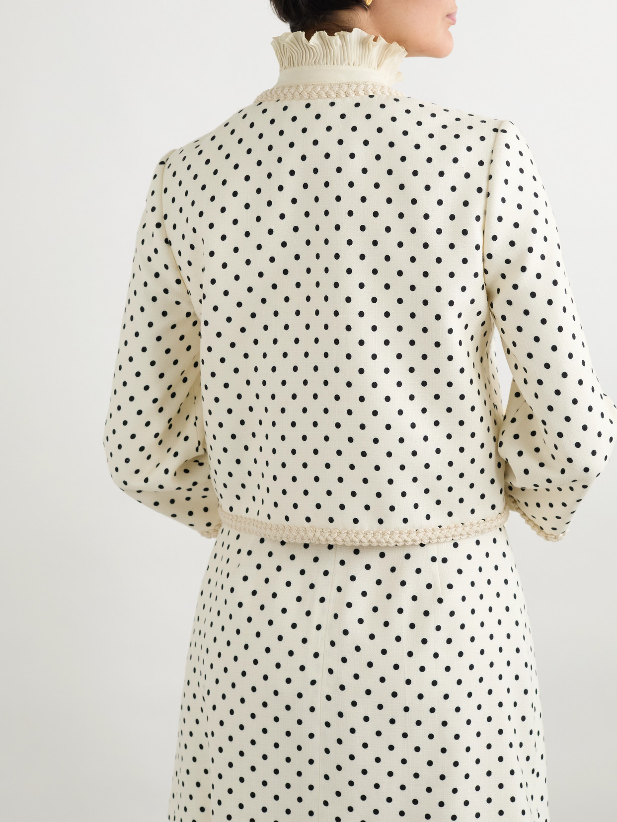 Valentino Supergran Polka Dot Printed Blazer In White