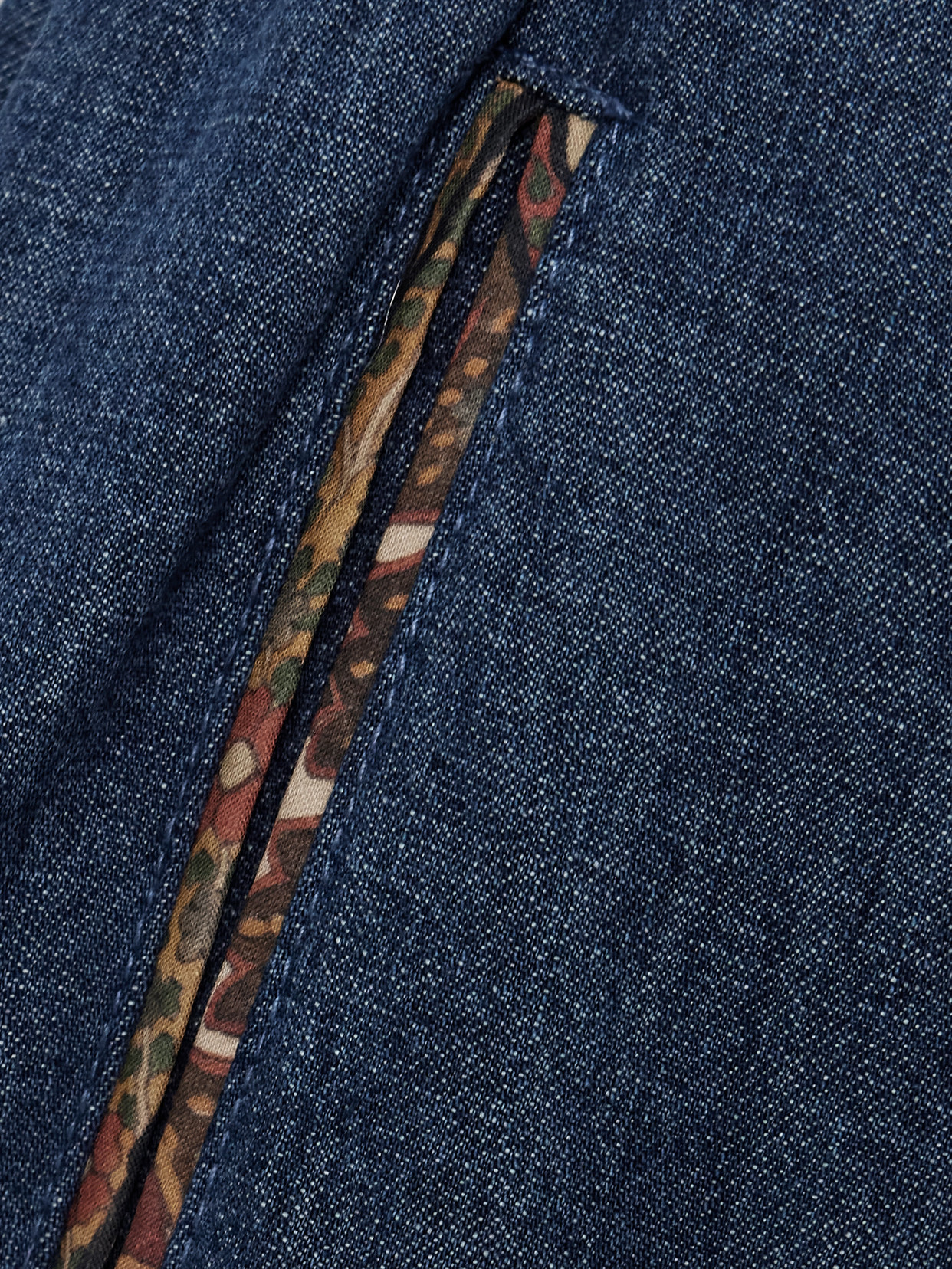 Valentino Tasseled Embroidered Chambray Tapered Pants