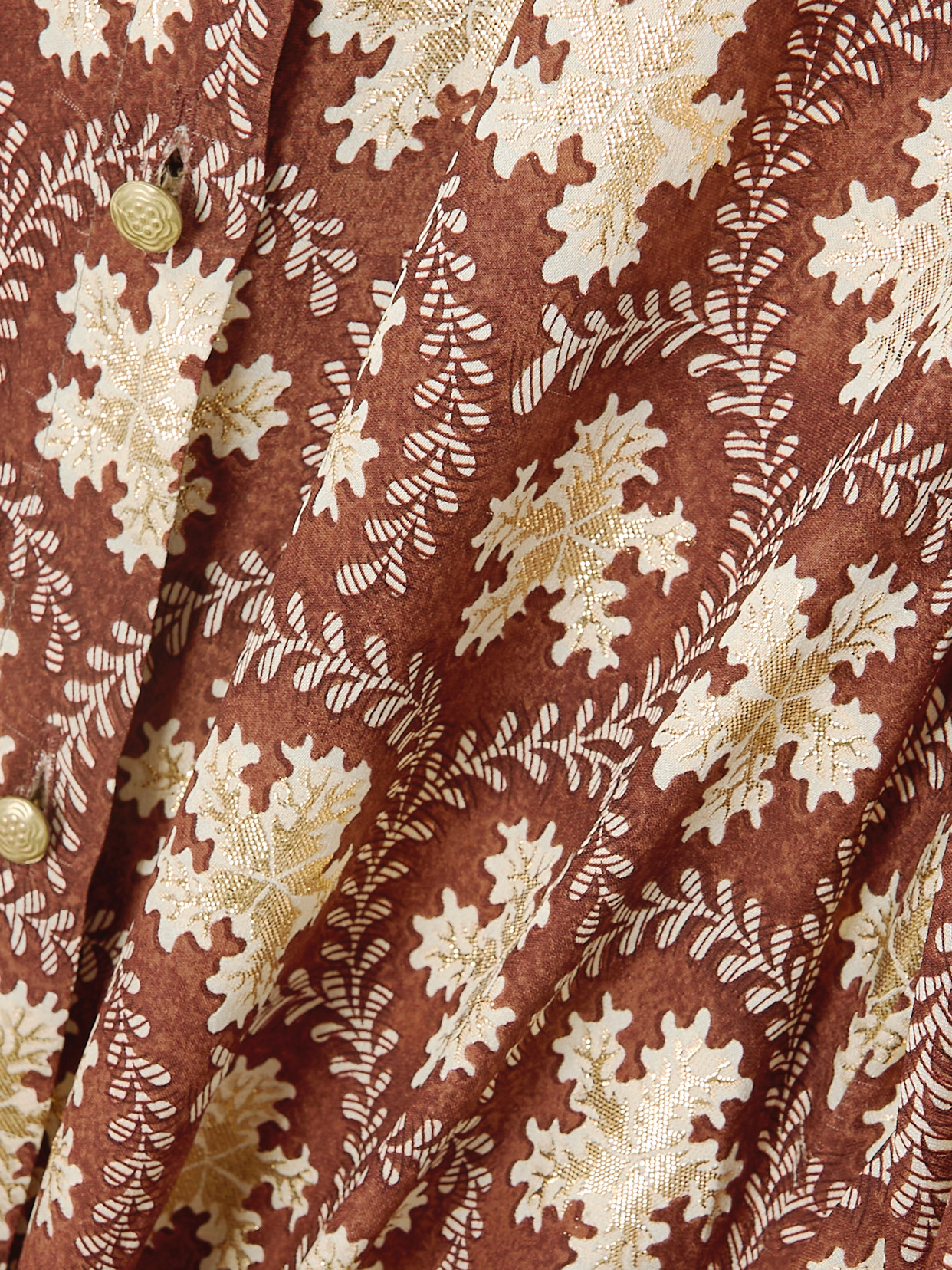 Garavani - Ruffled Metallic Silk-Blend Blouse
