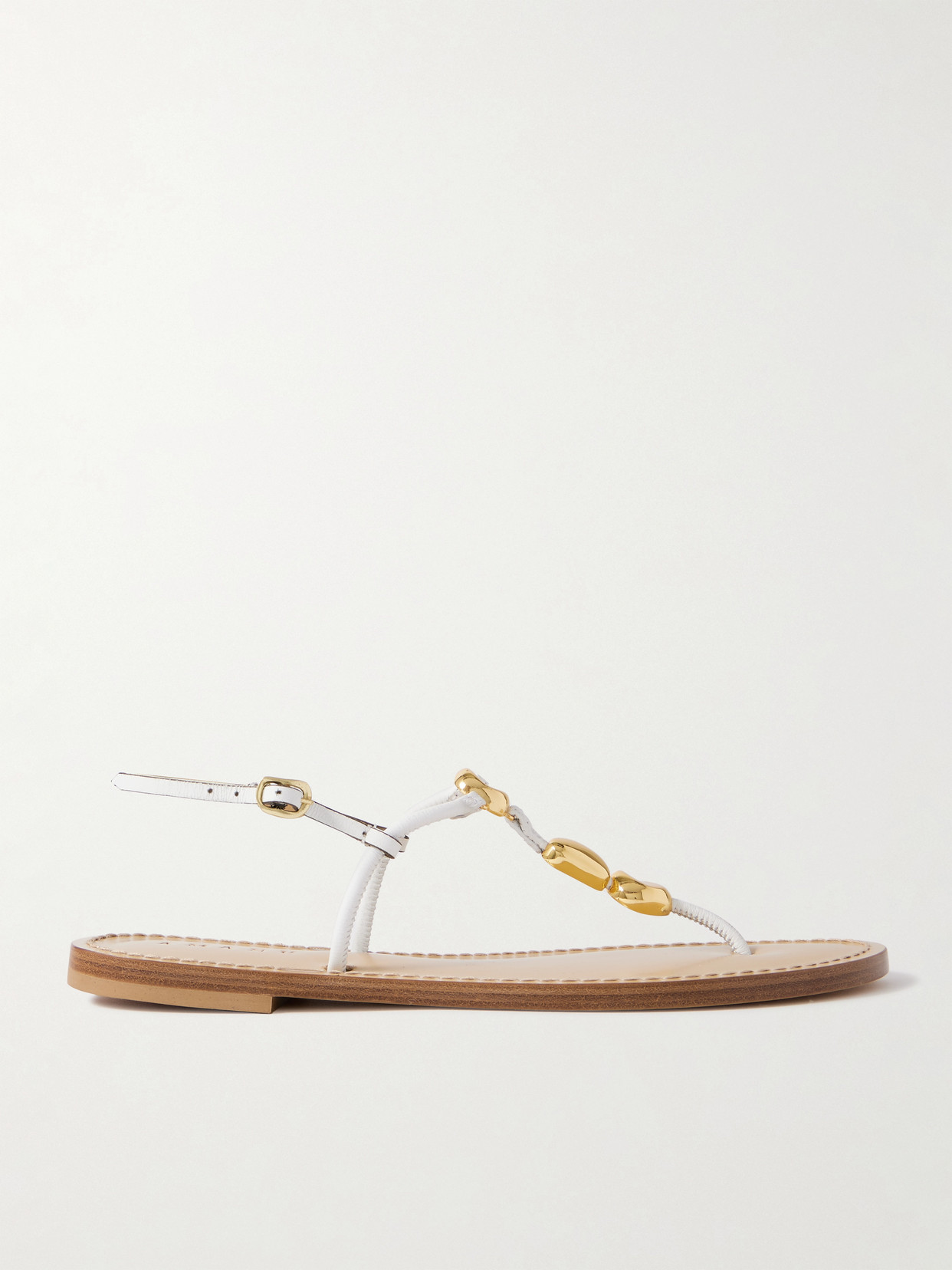 Amanu The Nairobi Embellished Leather Sandals