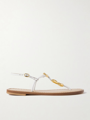 AMANU The Nairobi embellished leather sandals