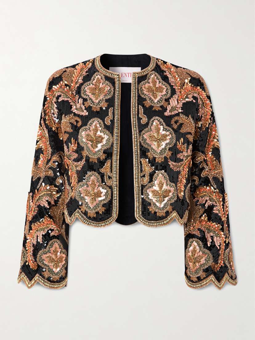 Valentino Garavani Embellished Silk Jacket