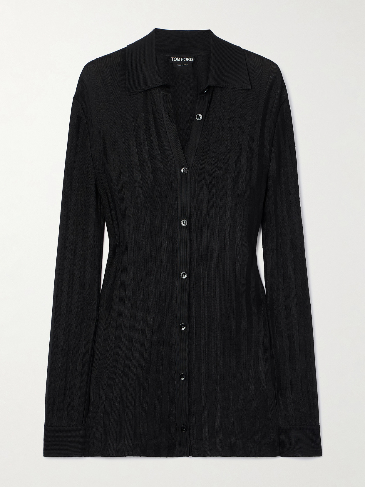 Tom Ford Knitted Shirt In Black