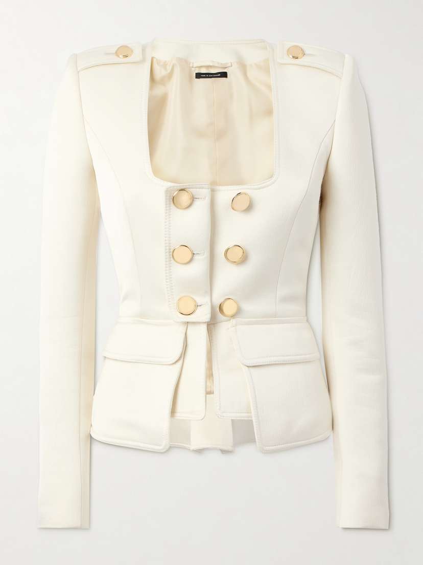 Tom Ford Cropped Wool-blend Faille Jacket