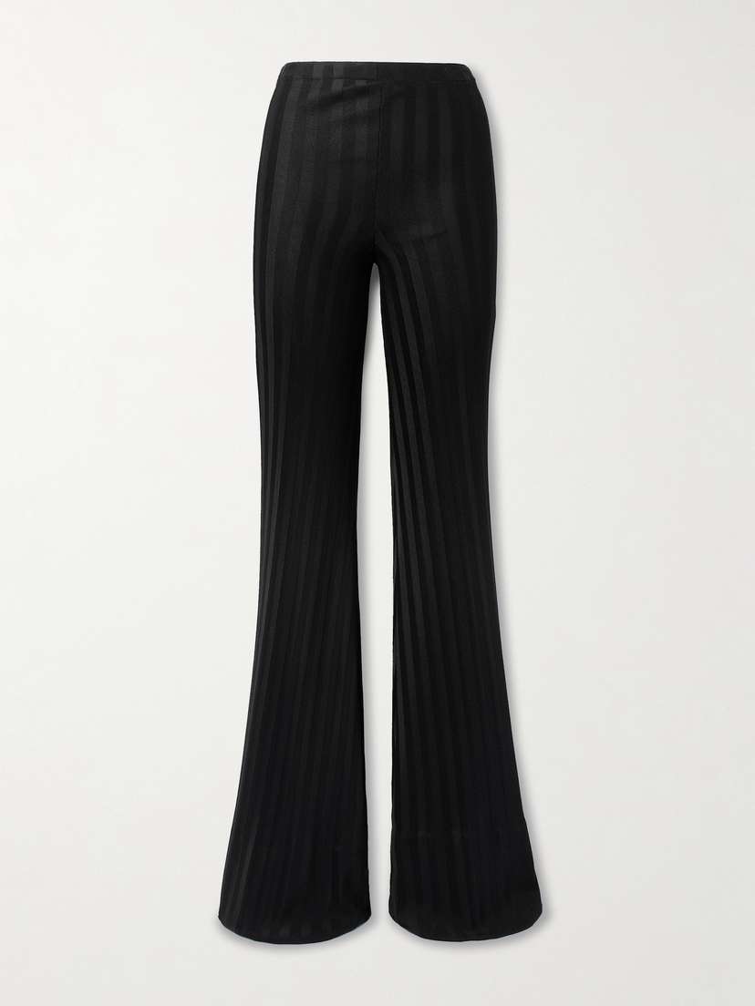 Tom Ford Striped Herringbone Jersey Flared Pants