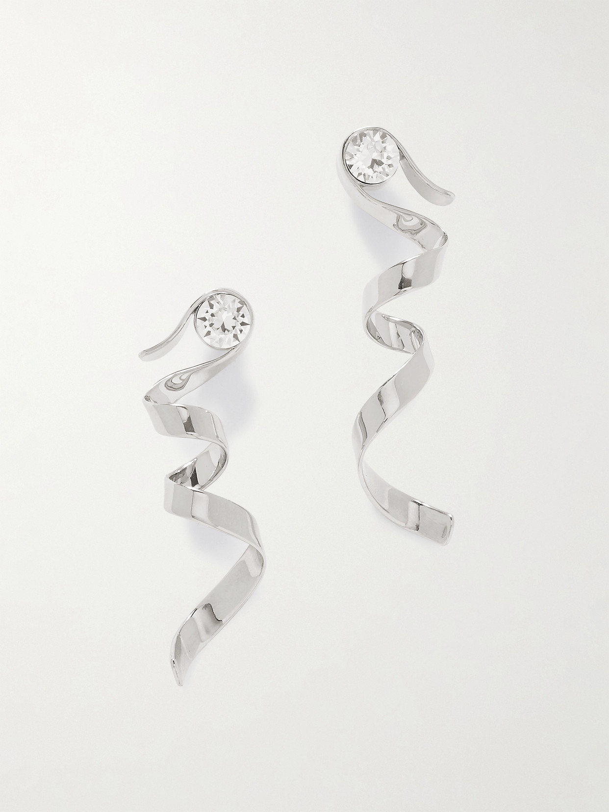 Dries Van Noten - Silver-tone Crystal Earrings - One size