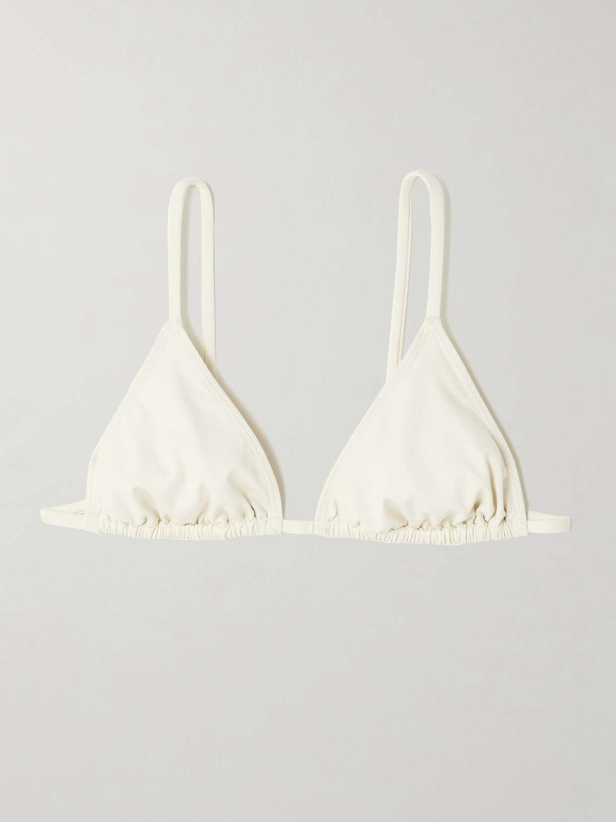 ST. AGNI - Recycled Triangle Bikini Top - Off-white