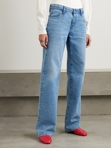 St. Agni + Outland Denim 90s low-rise straight-leg organic jeans