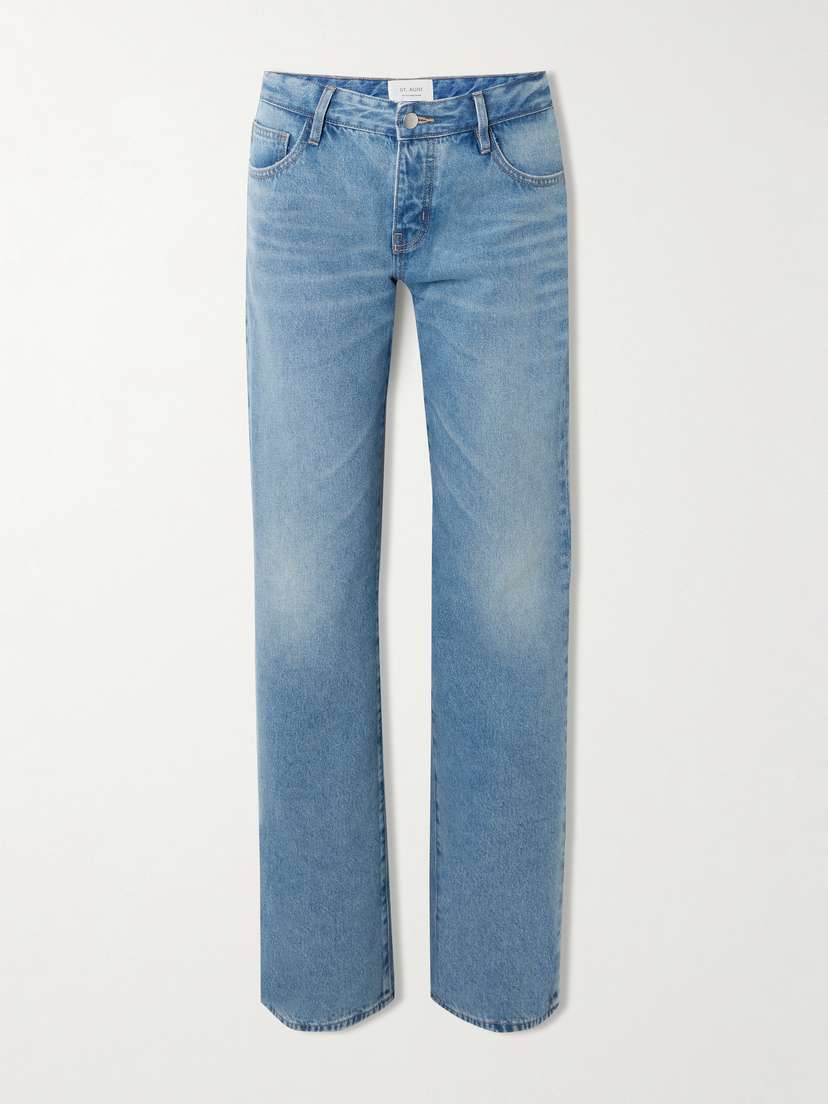 St. Agni + Outland Denim 90s Low-rise Straight-leg Organic Jeans