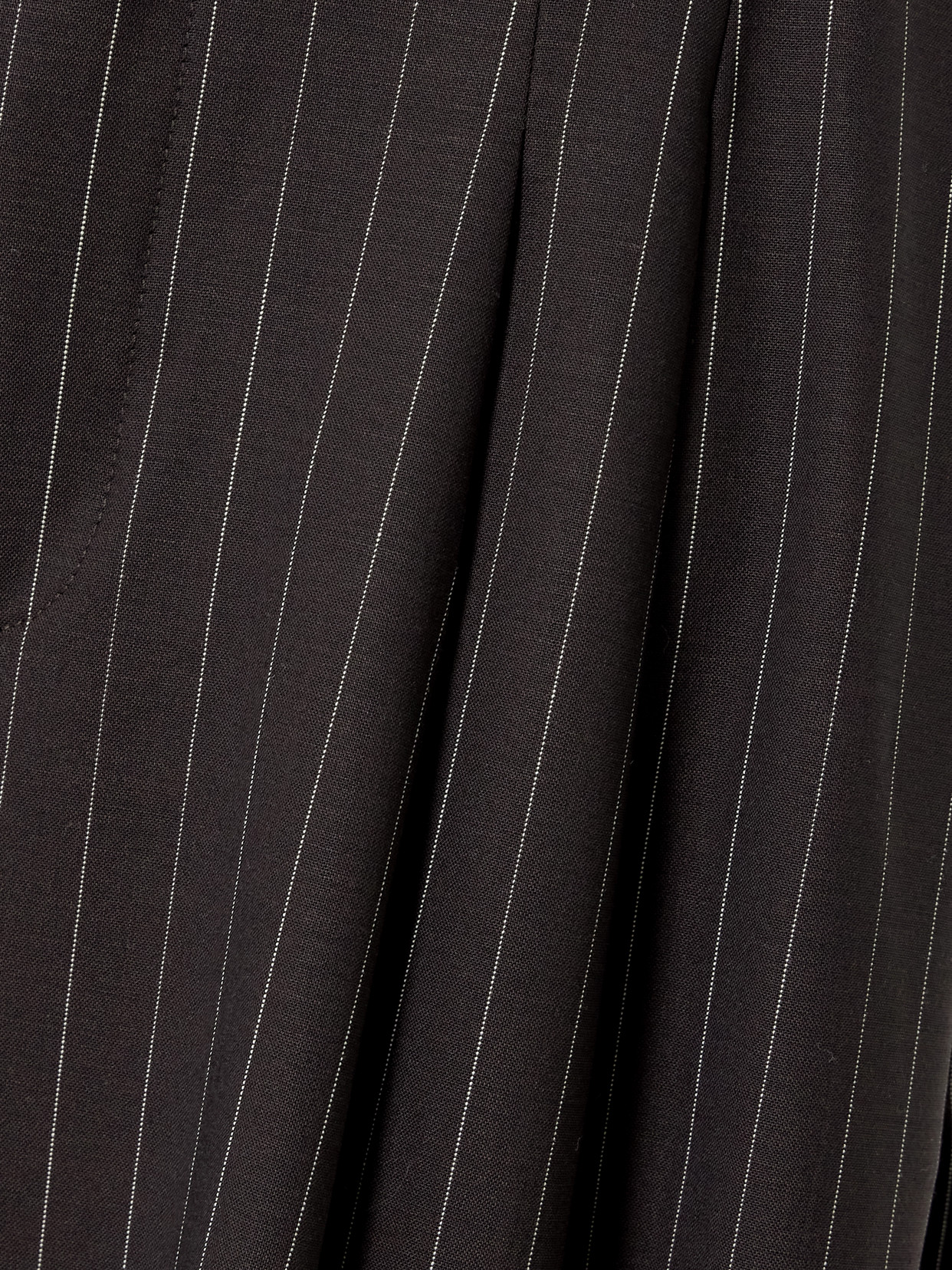 St Agni Pinstriped Pleated Wool-blend Wide-leg Pants In Brown