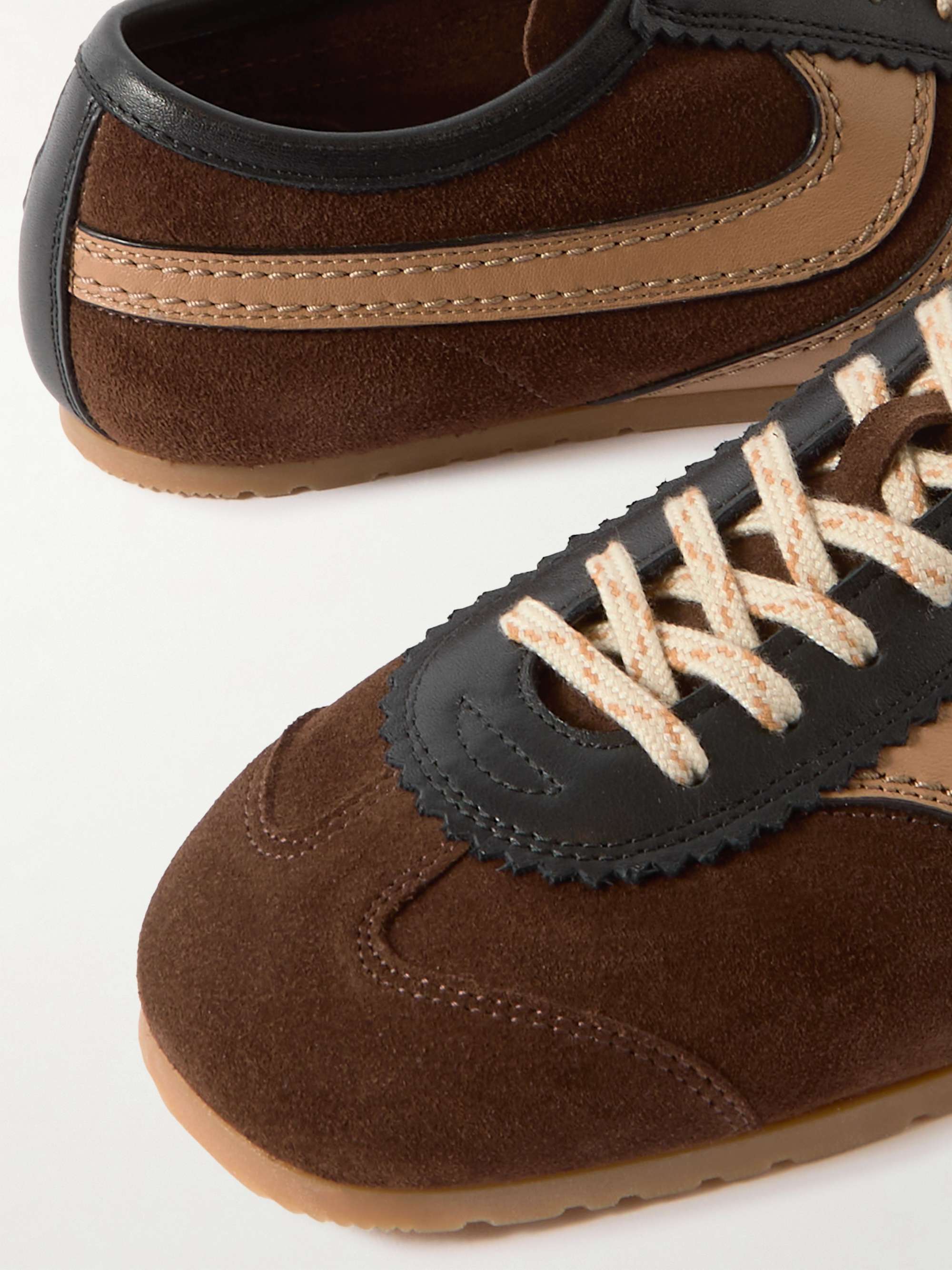 DRIES VAN NOTEN スエード スニーカー レザートリム | NET-A-PORTER DRIES VAN NOTEN スエード スニーカー レザートリム | NET-A-PORTER