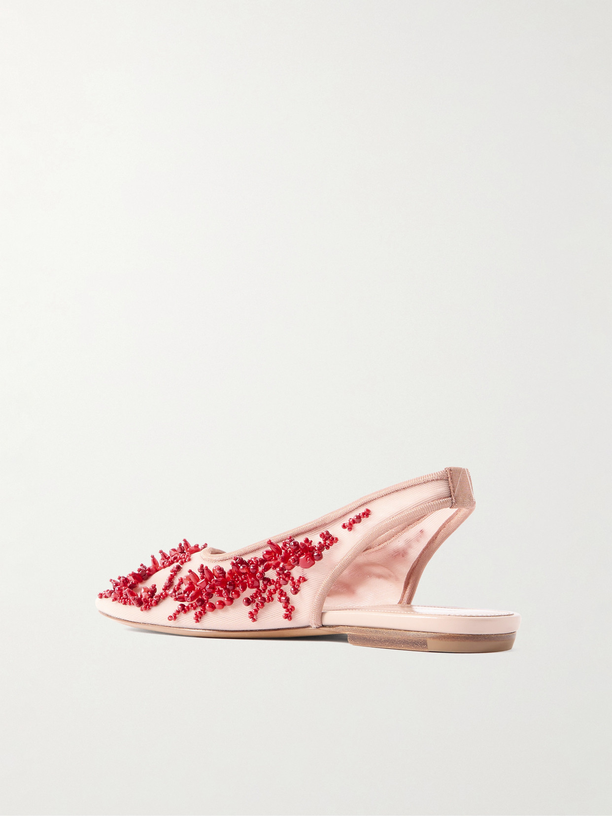 Dries Van Noten Beaded Mesh Slingback Flats