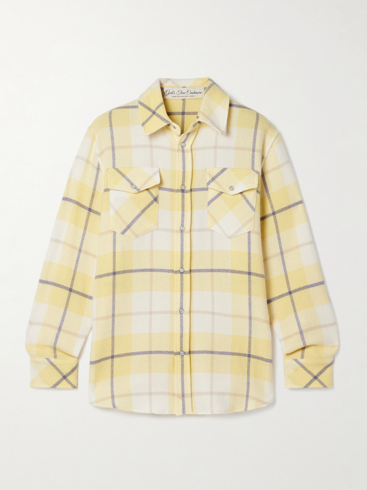 God's True Cashmere Dreamer Checked Cashmere Shirt