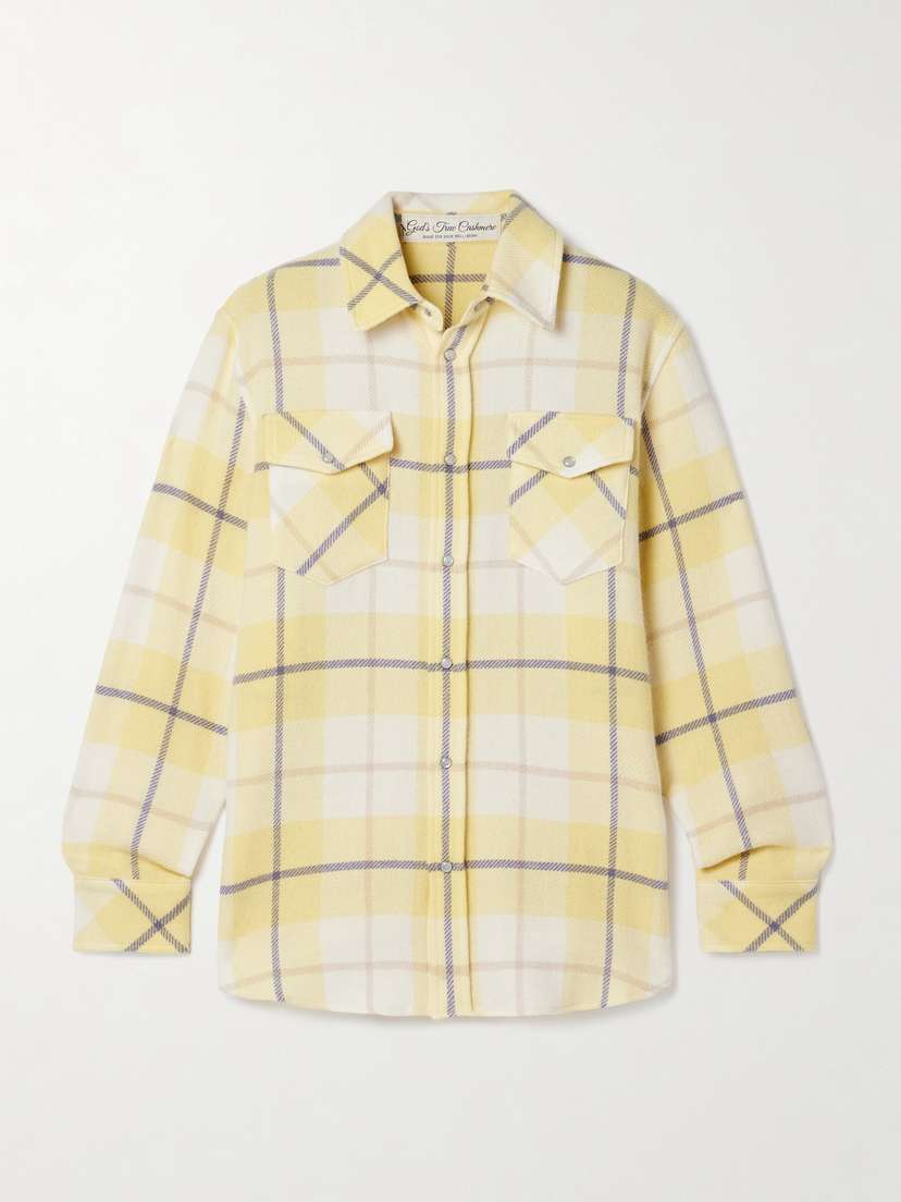 God’s True Cashmere Dreamer Checked Cashmere Shirt
