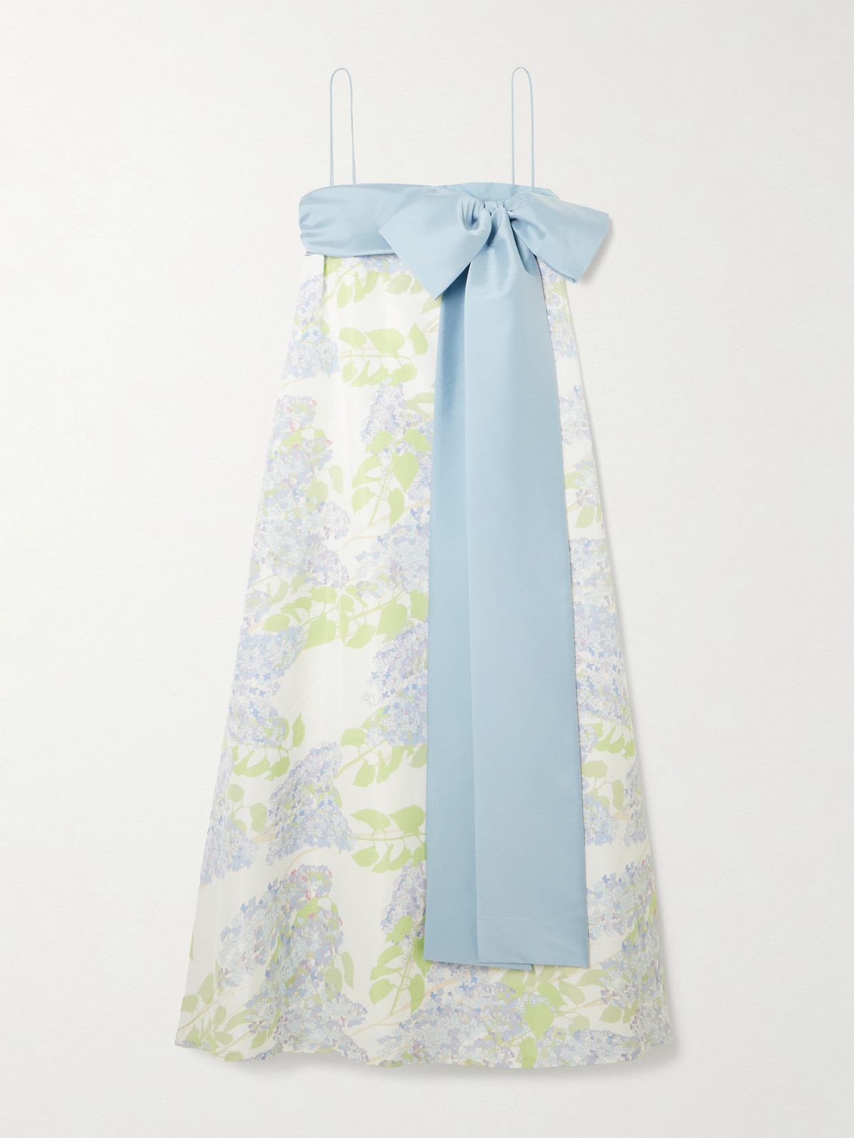 Bernadette Bailey Bow-embellished Floral-print Taffeta Gown