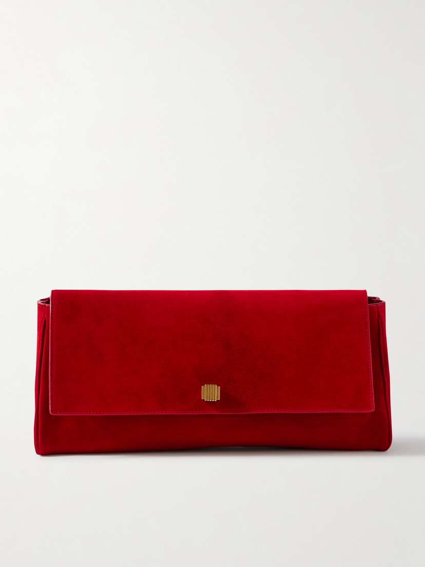 Khaite Audrey Suede Clutch